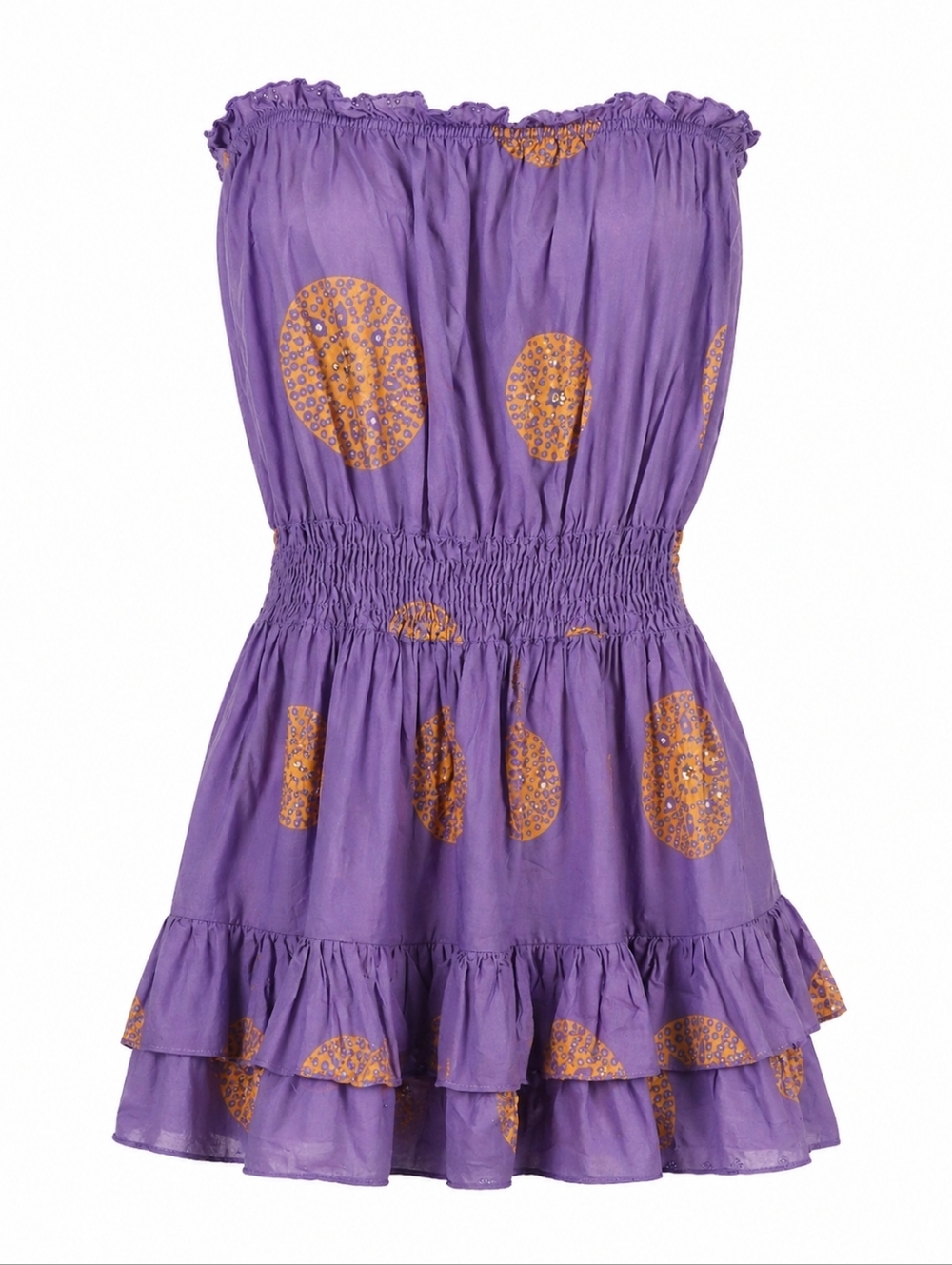 Moda International for Victoria’s Secret Purple & Gold Tube Dress, L, Y2k, Boho